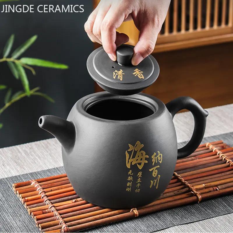 Yixing Purple Clay Tea Pot Chinese Large Capacity Teapot Tradition Beauty Tea Infuser Retro Tea Set Household Drinkware 1000ml