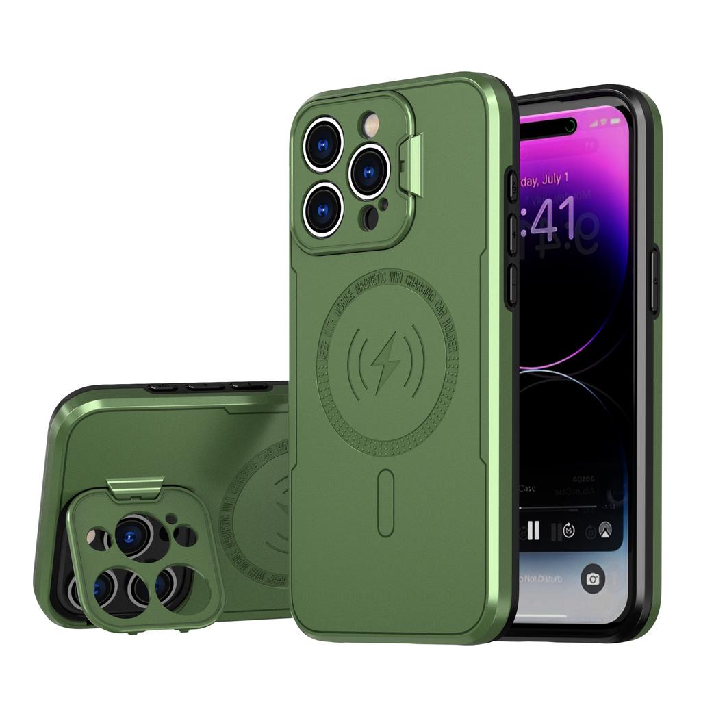 Superior Hidden Armor for IPhone 15 Pro Case with Wireless Charging & Magnetic Suction for Apple 14 Pro Max Lens Mount