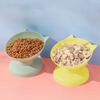 Plastic Cats Feeder Bowl Slanted Mouth Neck Protector Dog Food Water Bowl Non-slip Anti-Overturning Pet Feeding Drinking Bowl