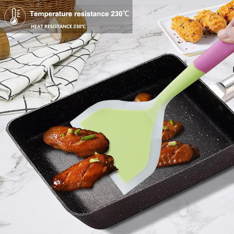Silicone Spatula Tool Non-stick Shovel Kitchen Utensils Tamagoyaki Turner Omelets Pan Non Stick Turners Food Home Cooking