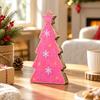 Christmas Tree Shaped Wooden Tabletop Decoration for Christmas Holiday Home Decor