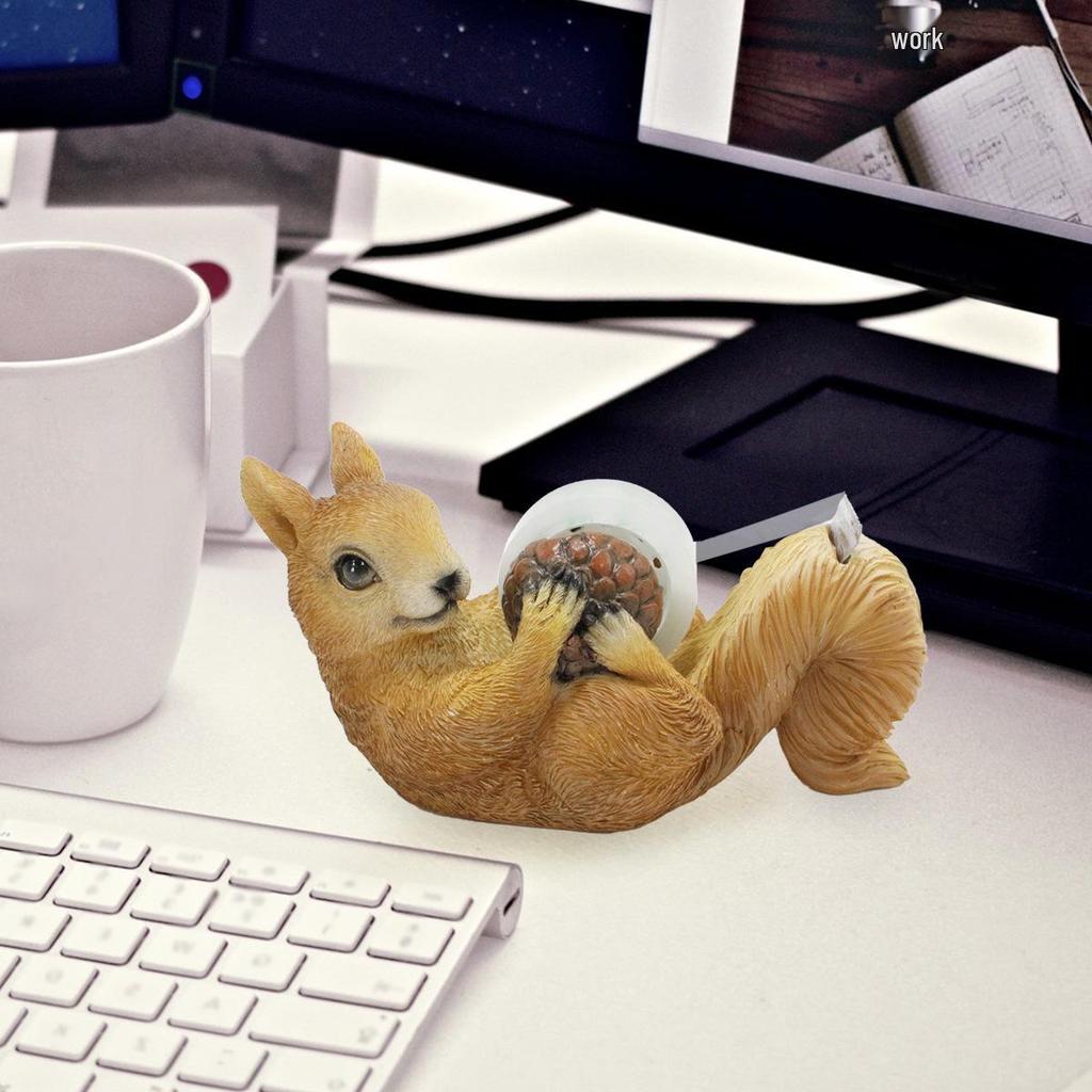Kreativer Eichhörnchenförmiger Klebebandabroller & Harzdekoration