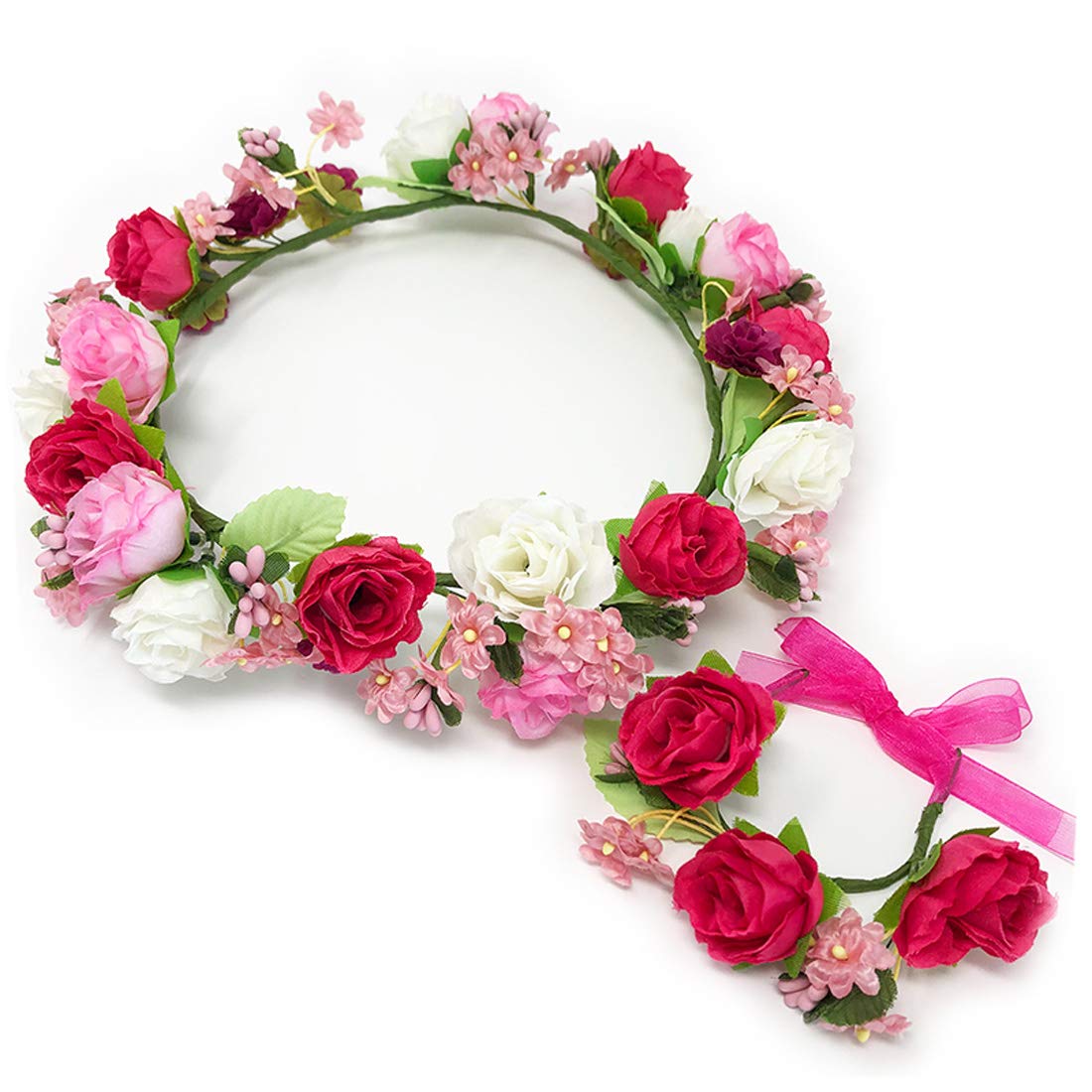 

Flower Wedding Wrist Hair Wedding Dress Flower fhkanset01 Crown, Crown, Red, 2-Piece Set, Accessory, Crown,