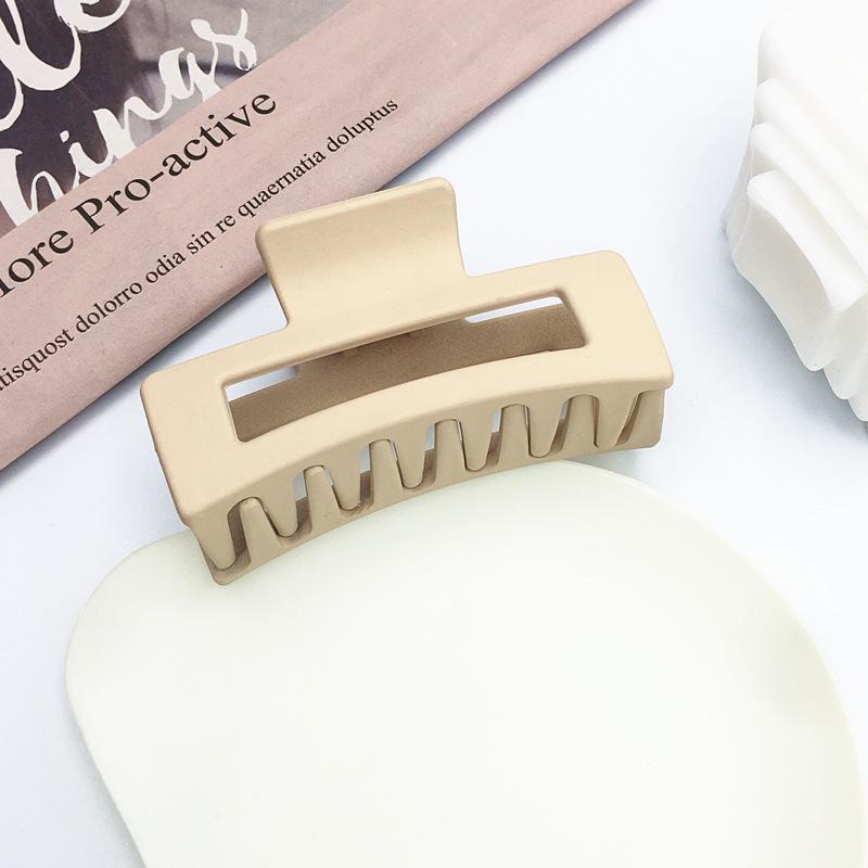 High-End Frosted Solid Color Hair Clip for Women