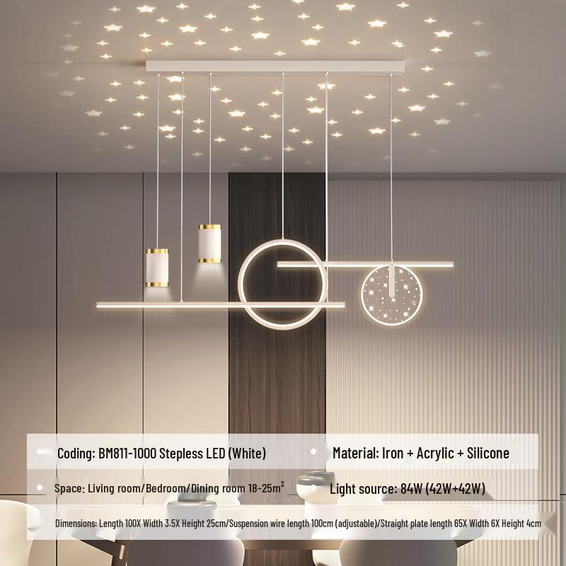Nordic Minimalist Long Strip Pendant Light for Modern Dining Room or Bar