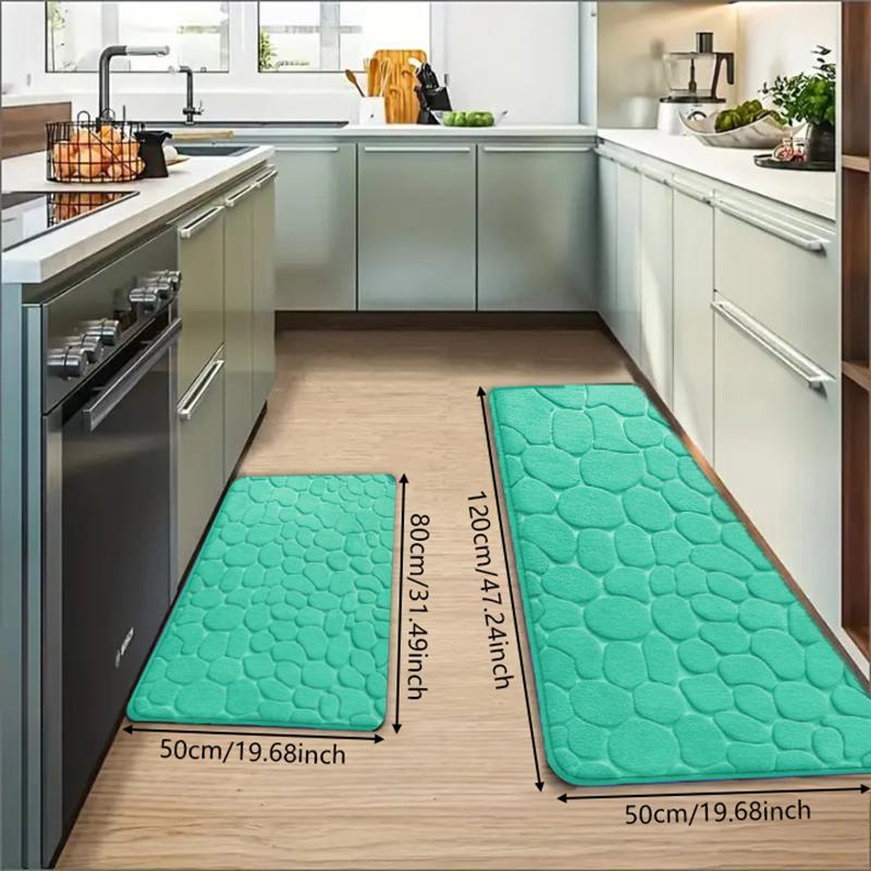 1PC Pebble Embossed Pattern Strip Bathroom Living Room Kitchen Mat Carpet, Soft Non-slip Quick-dry Bathroom Mat, Family Bathroom