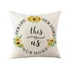 Home Decoration Pillowcase Set Watercolor Plaid Sunflower Pillowcase Spring High-end Home Cushion Cover