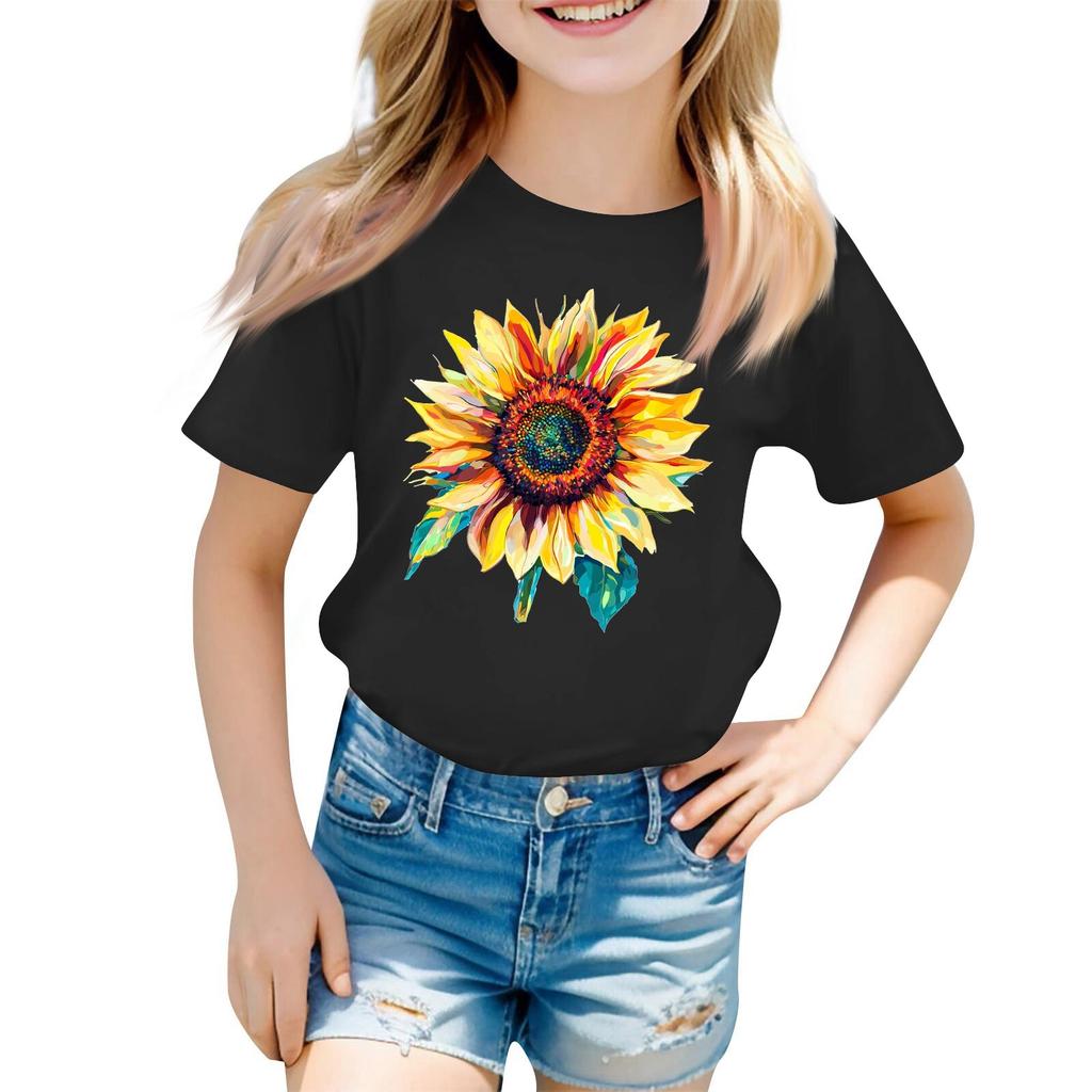 Toddler Girl Boy T-Shirts Kids Top Boys And Girls Printed Short Sleeved T-shirt