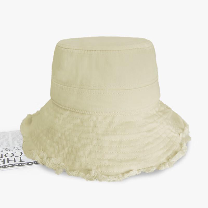 JIAOXIU Frayed Brim Sun Hat One Size