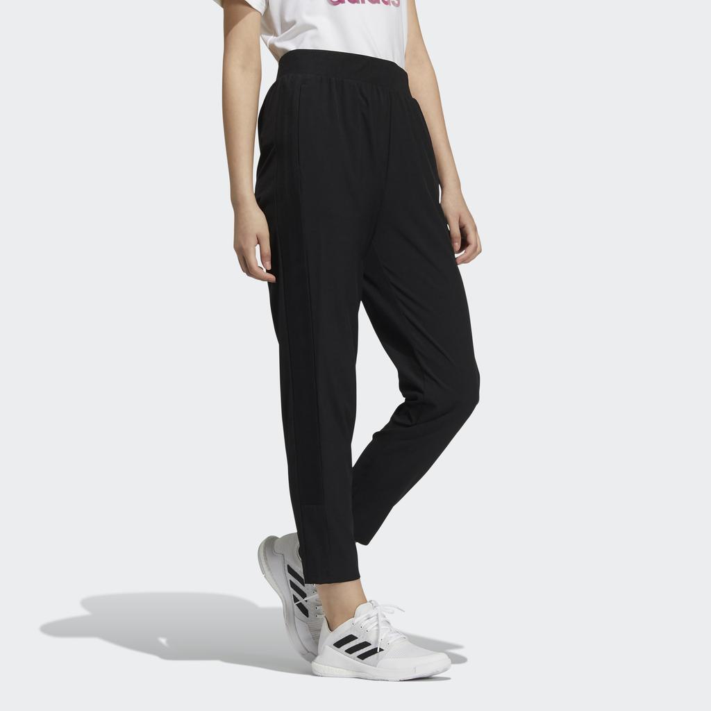 Adidas Training Spliced Breathable Woven Knitted Sports Pants Women Pants Black H09724