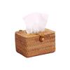 Elegant Handmade Rattan Tissue Box Napkin Storage Container Desktop Toilet Paper D57B