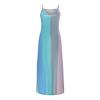 Women's Ladies Plus Size Loose Stripe Sleeveless V-Collar Long Dress Maxi Dress