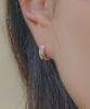Postlude [Silver] S Mq Cz Simple R Earrings