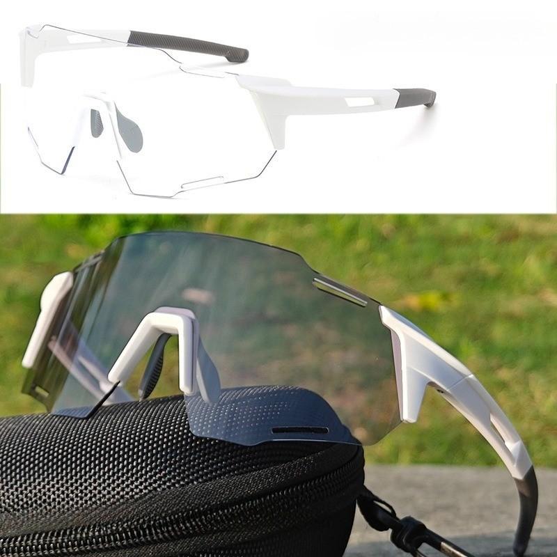 Pochromic Cycling Sunglasses Outdoor Sports Goggles Road Bike UV400 Bicycle Men Women Windproof Sun Glasses