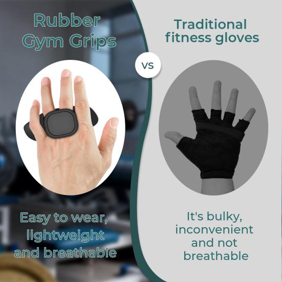 1 Pair Anti-Slip Silicone Workout Grips Men Women Hand Palm Protection Lifting Deadlift Pull-Up Grippers Gym Training Exercise Fingerless