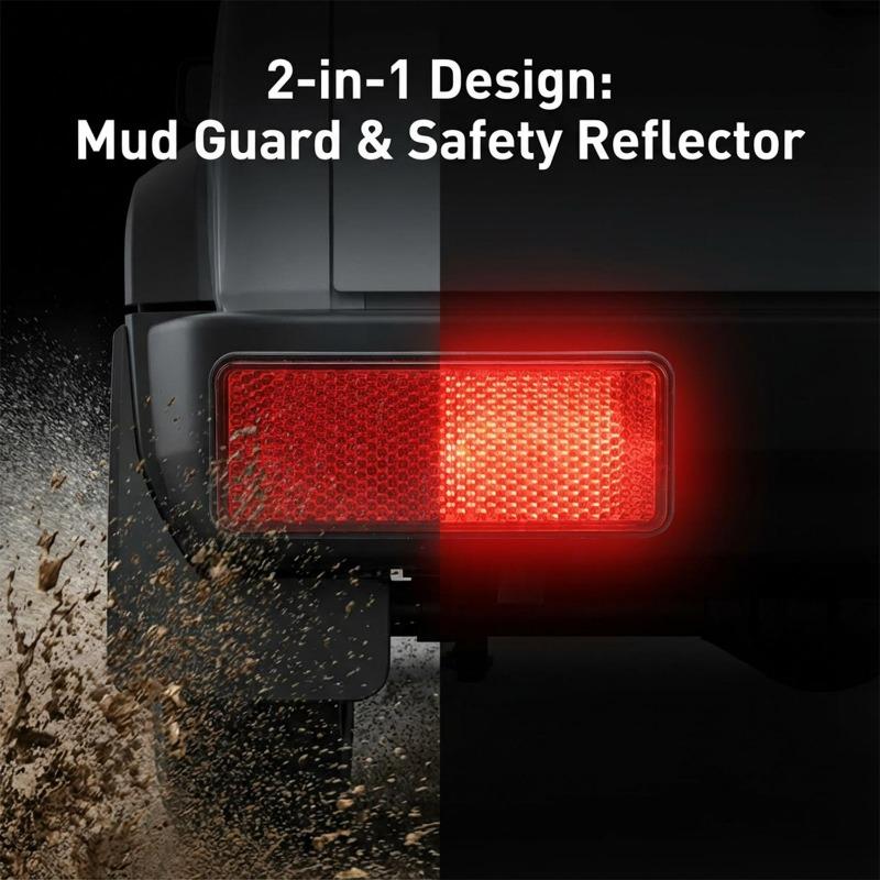 1PC 12V Red White Yellow LED Reflector Rear Tail Brake Stop Warning Side Marker Light for Jeep Truck Trailer Motorcycle Scooter