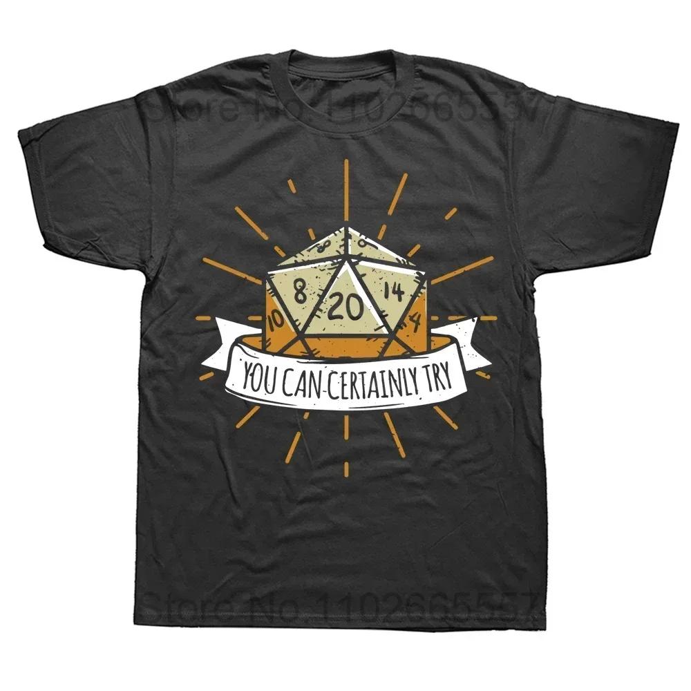 Nieuwigheid Kerker Dragon T Shirts Grafische Streetwear Korte Mouw Heb Een Plan D20 Dobbelstenen Rollenspel Dnd T-Shirt Mannen