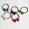 Gold Label Acetate Bow Simple Basic Rubber Band Head Rope Female Rubber Band Elastic Durable Hair Rope Versatile Hair Ring