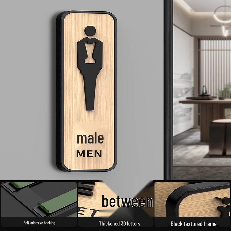 Acrylic Vertical Men s Restroom Sign