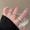Elegant Enamel Drip Open Ring for Women - High-End, Versatile Index Finger Accessory with a Retro Luxury Design
