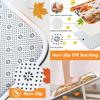 Arttown Fall Shower Curtain Set With Toilet Lid Cover And Non-Slip Rugs, Gnomes Autumn Pumpkins Teal Truck Thanksgiving Harvest