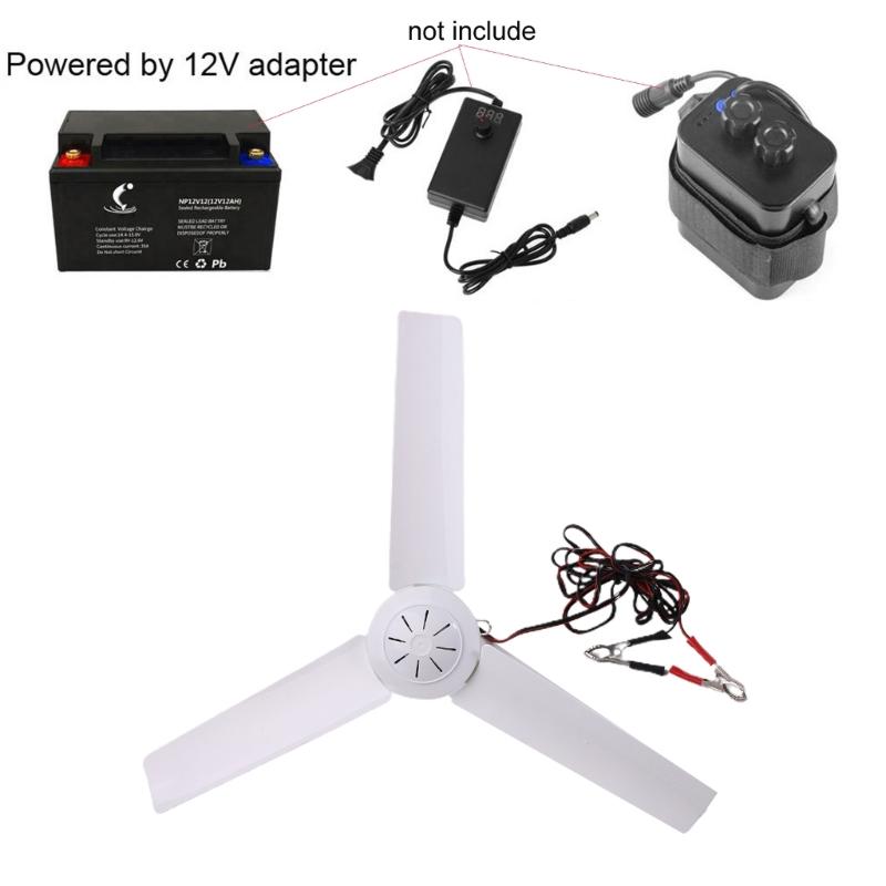 DC12V Low-voltage Ceiling Hanging Fan Household Camping Electrical Fan,Ceiling Canopy Fan for Camping Tent
