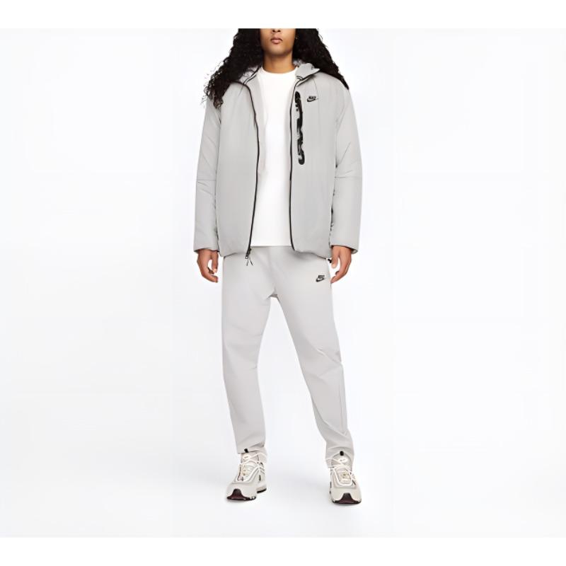 Nike Logo Print Long Sleeve Cotton Jacket Men Jacket Gray DQ4743-016