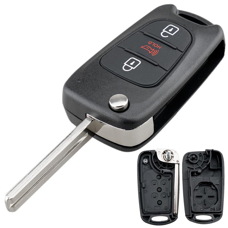 3-Tasten Schlüsselhülle Ersatz Klappbare Auto Schlüsselanhänger Hülle Schale Passend für Hyundai / Kia