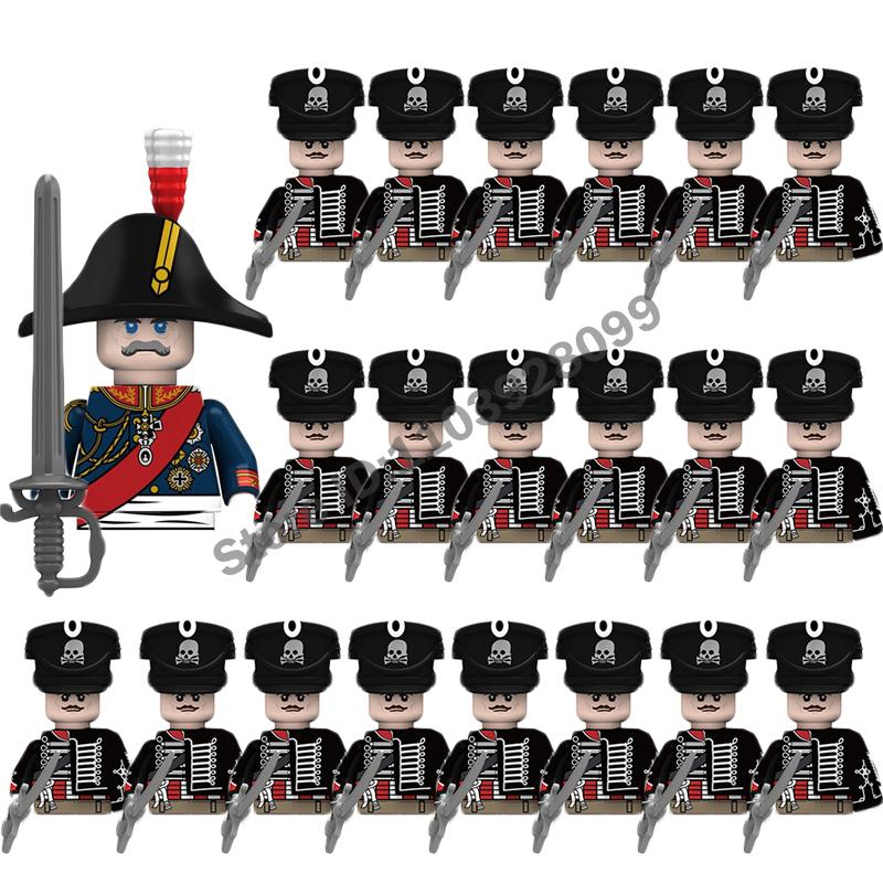 Medieval Military Building Blocks Napoleonic Wars Castle Knight Soldier Figures Weapons Guns British French Marshal Infantry Toy