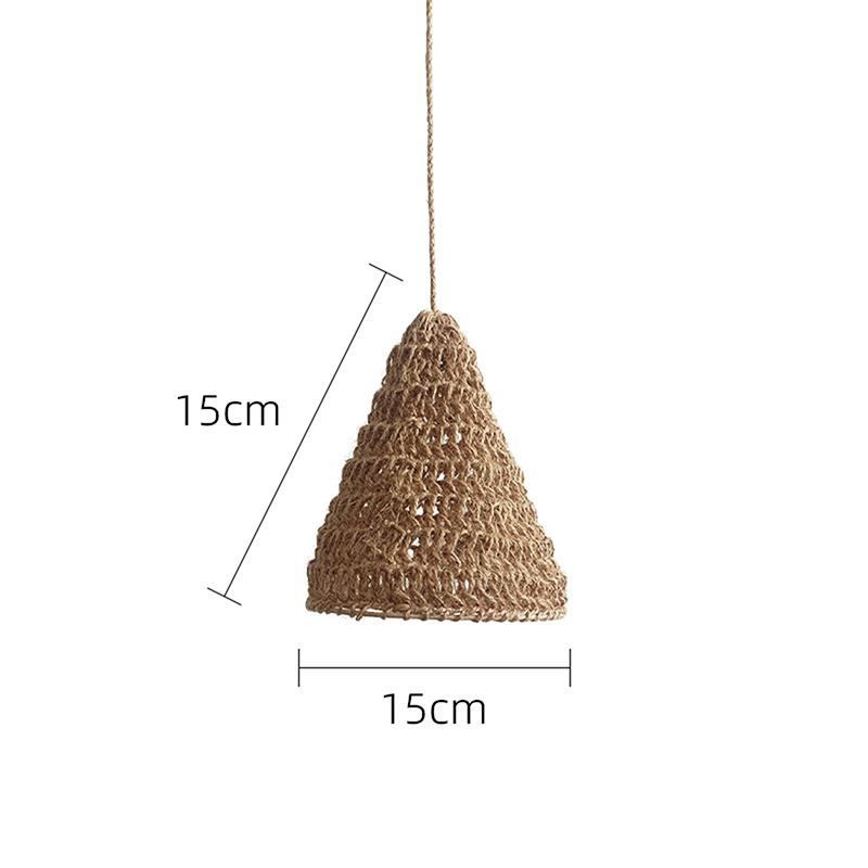 Handmade Weave Jute Rope Lampshade Bohemian Style Hanging Lamp Shade For Home Restaurant Pendant Light Cover Decorations