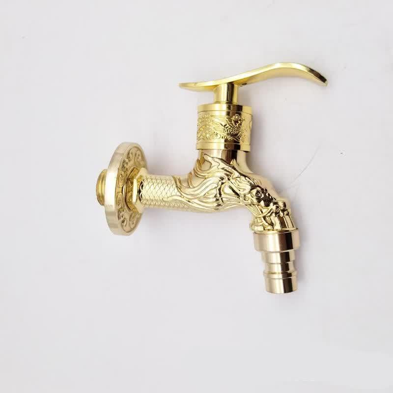 TLXT Dragon-Shaped Wall-Mounted Faucet with Thermostatic Dual Outlets