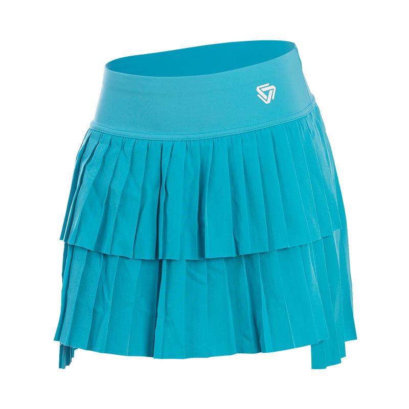 

Женская быстросохнущая спортивная юбка-шорты два в одном - Дышащая сетчатая теннисная юбка-шорты с дизайном, закрывающим бедра, для летних видов спорта XXL