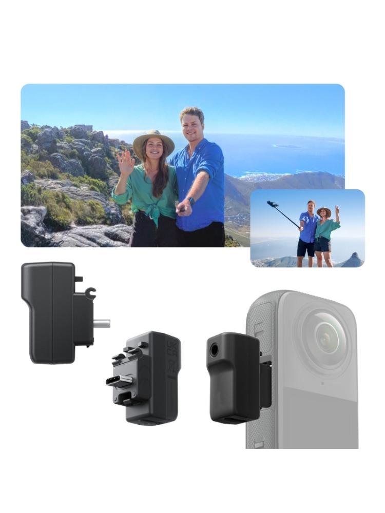 Adattatori per microfoni per accessori 360 X4 Microfoni esterni Tipo C e porta da 3,5 mm Registrazione audio per fotocamera 360 X4