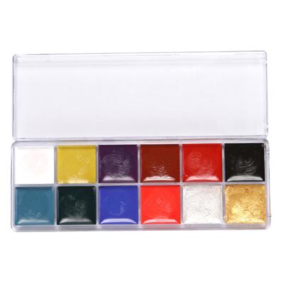 12 In 1 Face Body Paint Art Fancy Dress Beauty Makeup Play Palette Party Pigment