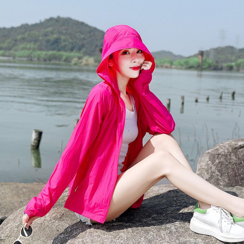 Ice Silk Summer 2025 Women's Sun Protection Breathable Cycling Cardigan Jacket