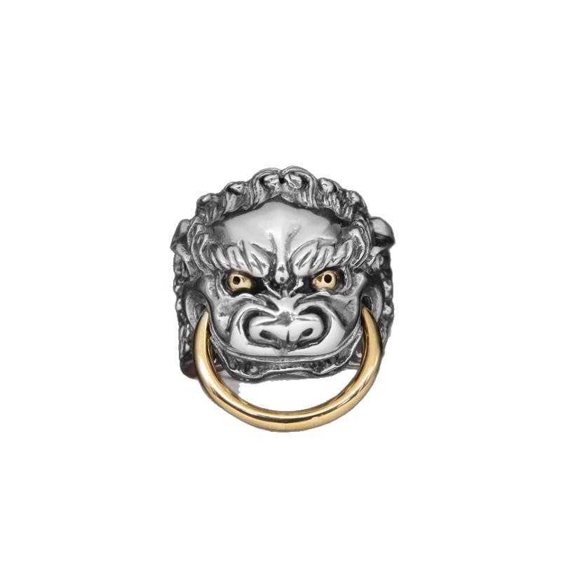 Chinese Style Pixiu Ring Men's Hip-hop Trendy Single Ring Retro Open Ring