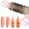 Reusable Silicone Penis Rings Sleeve Extender Sex Toys For Men Delay Ejaculation Condom Dick Enlargemen Cock Ring Glans Cover