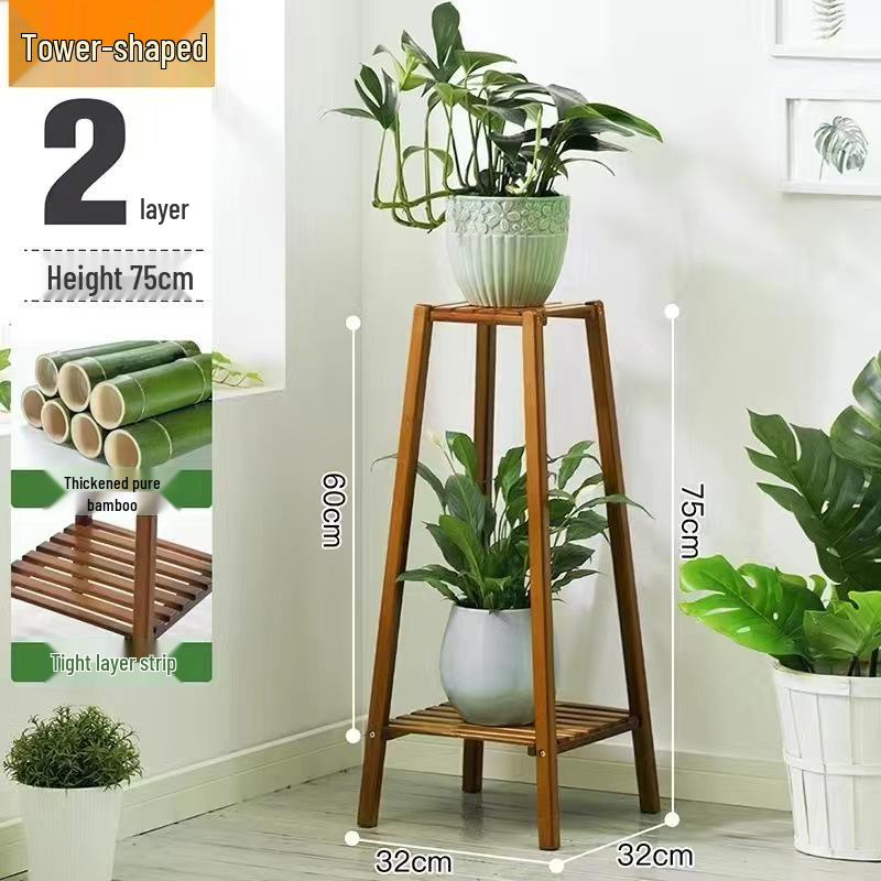 Multi-layer Solid Wood Indoor Flower Stand – Balcony & Living Room Succulent Rack