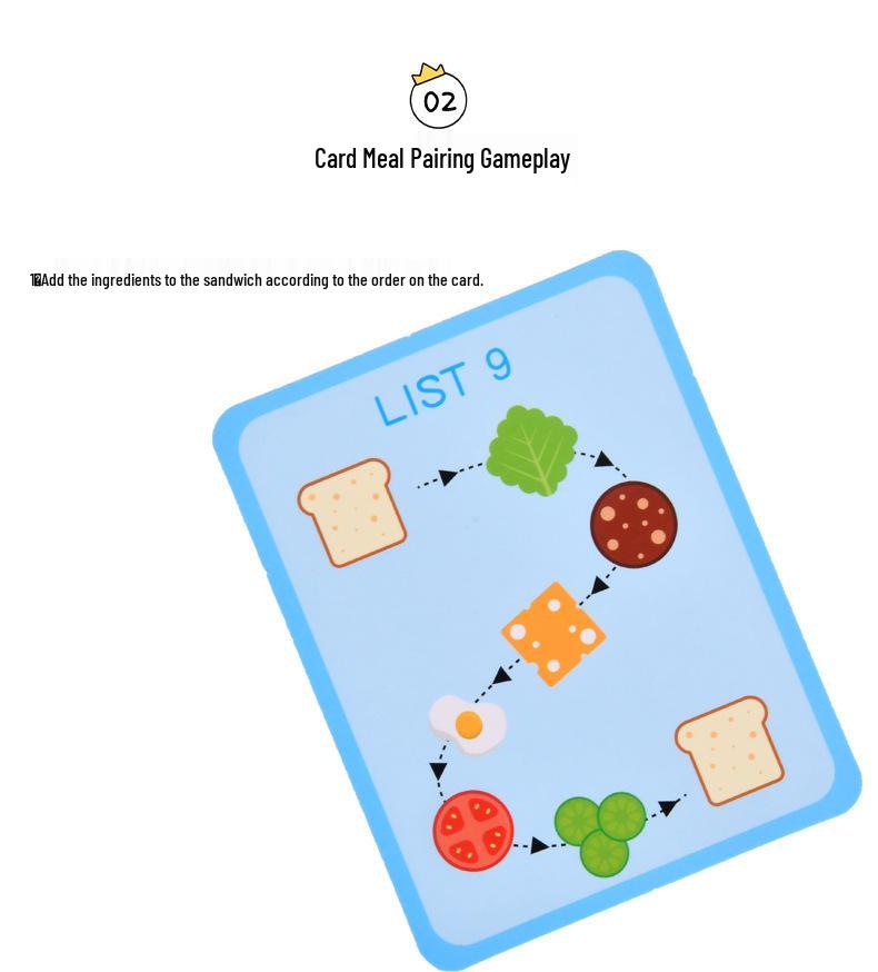 Wooden Hamburger Meal Pretend Play Set for Ages 2-4