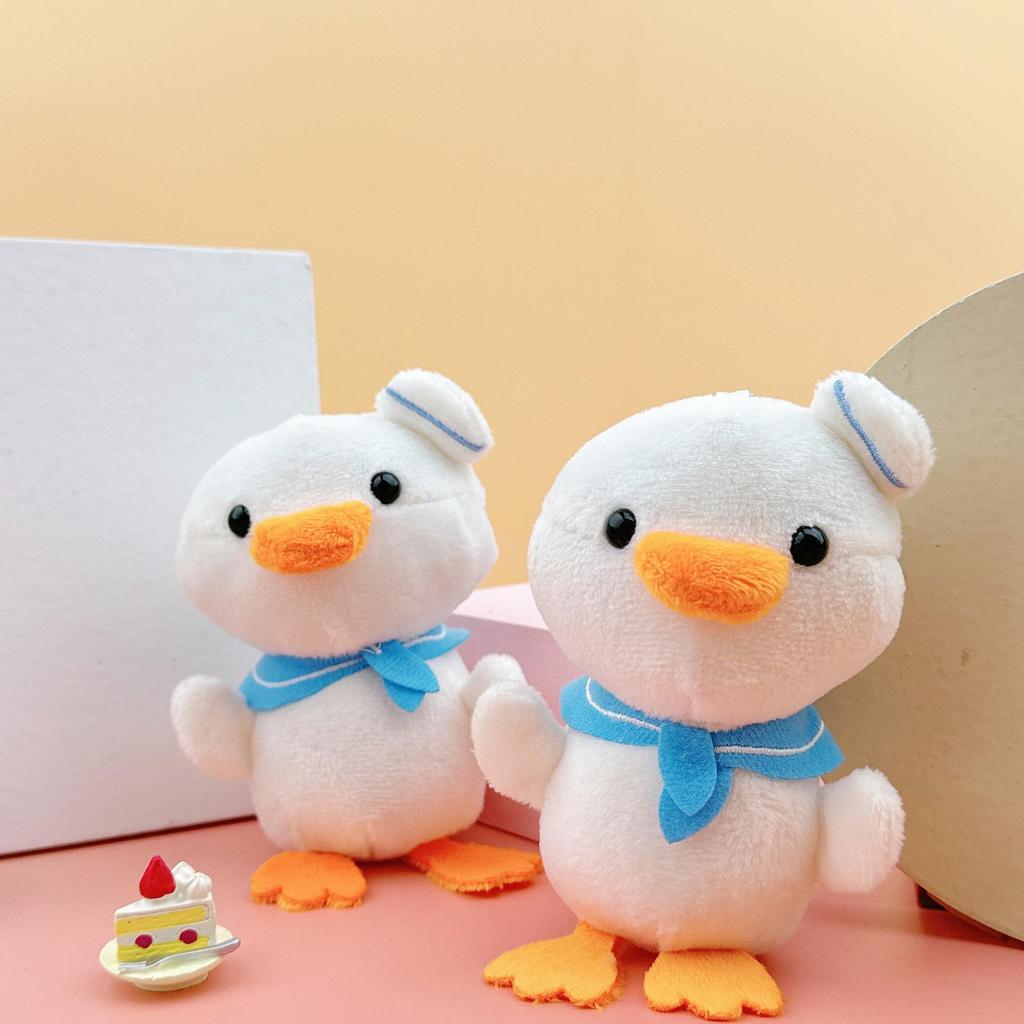 Cartoon Duck Plush Keychain - Cute Animal Pendant & Keyring Ornament for Couples