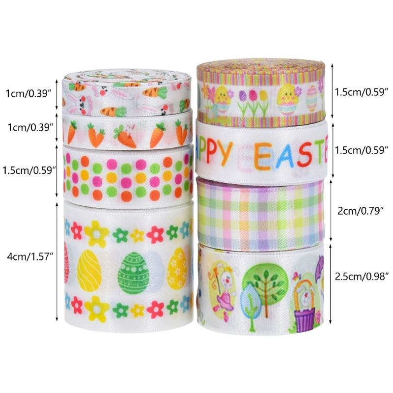 Festival Ribbon for Gift Wrapping Colorful Easter Ribbon Elegant Ribbon Rolls for Crafts Decorative Ribbon Accessorys