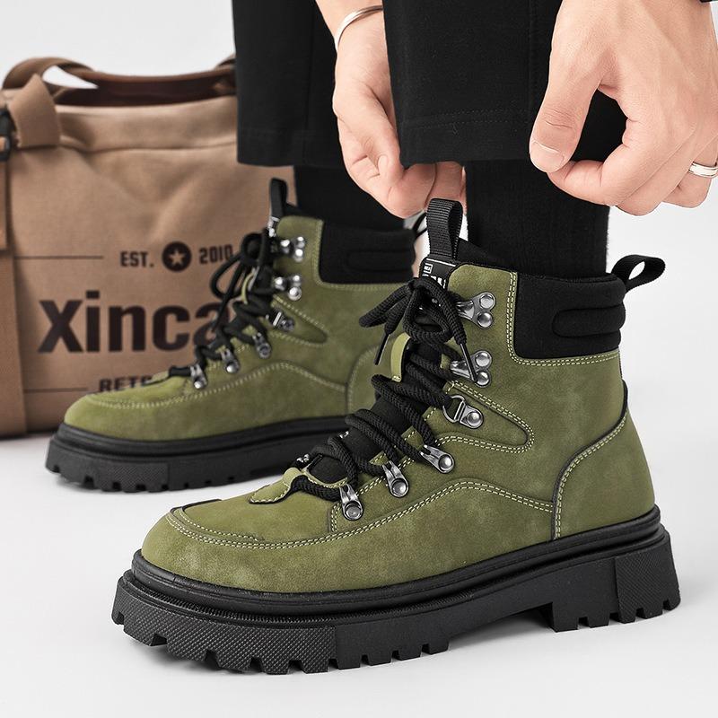 Fashion Men's Fashion Outdoor Casual Shoes Casual Shoes for Men Anti Slip Comfort Work Footwear Retro Locomotive Tooling Shoes for Men's
