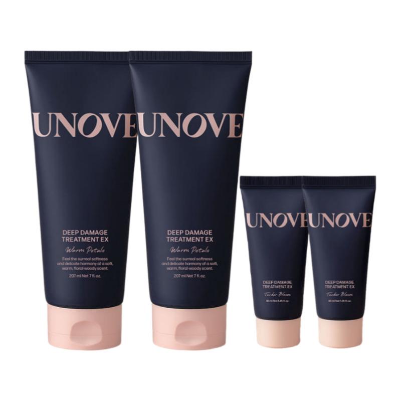 UNOVE Deep Damage Treatment EX Double-Up Set (207ml × 2 + 40ml × 2) Tender Bloom
