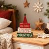 Christmas Wooden Desktop Ornaments Detachable Wooden Desktop Ornaments Scene Dress Props Decorations