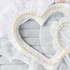 Flounces Clothing Patch Pearls Clothes Appliques Wedding Dress Lace Love Heart Patch  Sewing