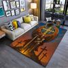 Knight with Wings and Crosses Suitable As a Non-slip Mat for the Living Room or Bedroom Sofa