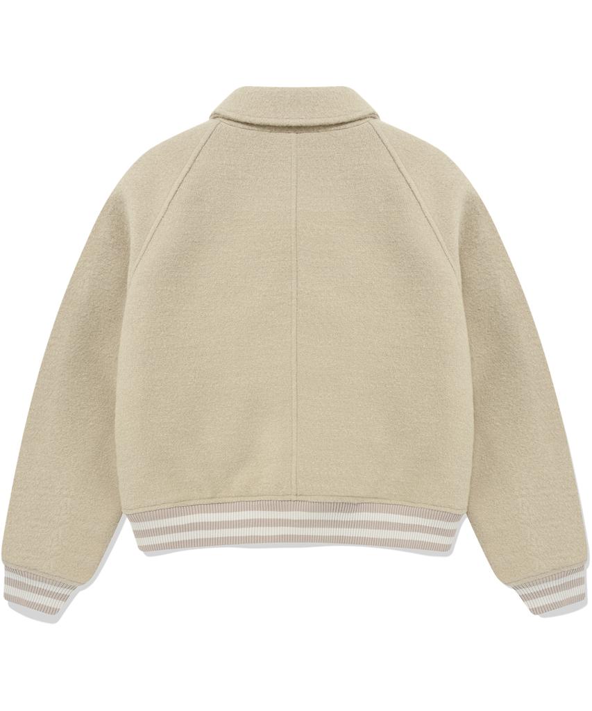Covernat Woman Varsity Jacket Beige