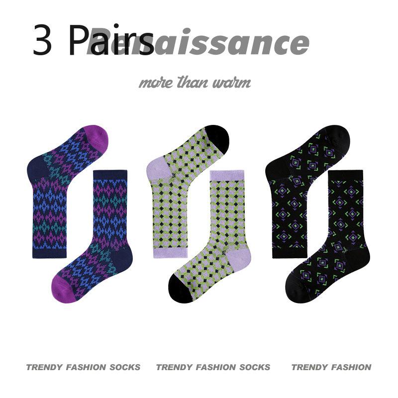 

3 пары женских весенне-осенних носков-гольф в стиле ретро, новый тренд 3 Pairs