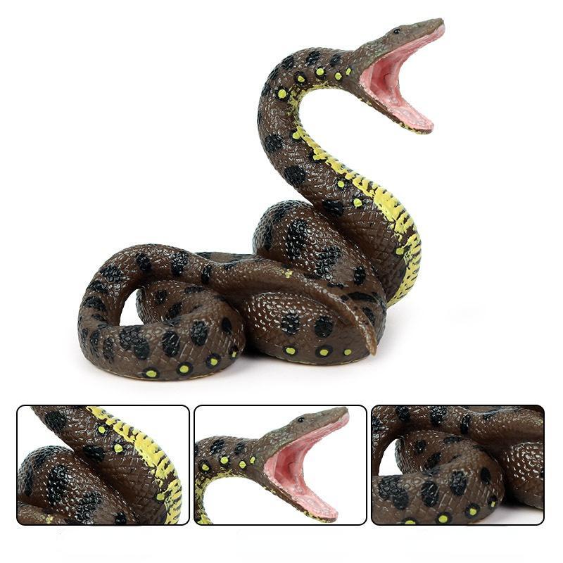 Simulation Boa Constrictor Cobra Klapperschlange Kinderspielzeug Kunststoff Simulation Tier Schlange Modell Ornamente Handgefertigte Streichspielzeuge