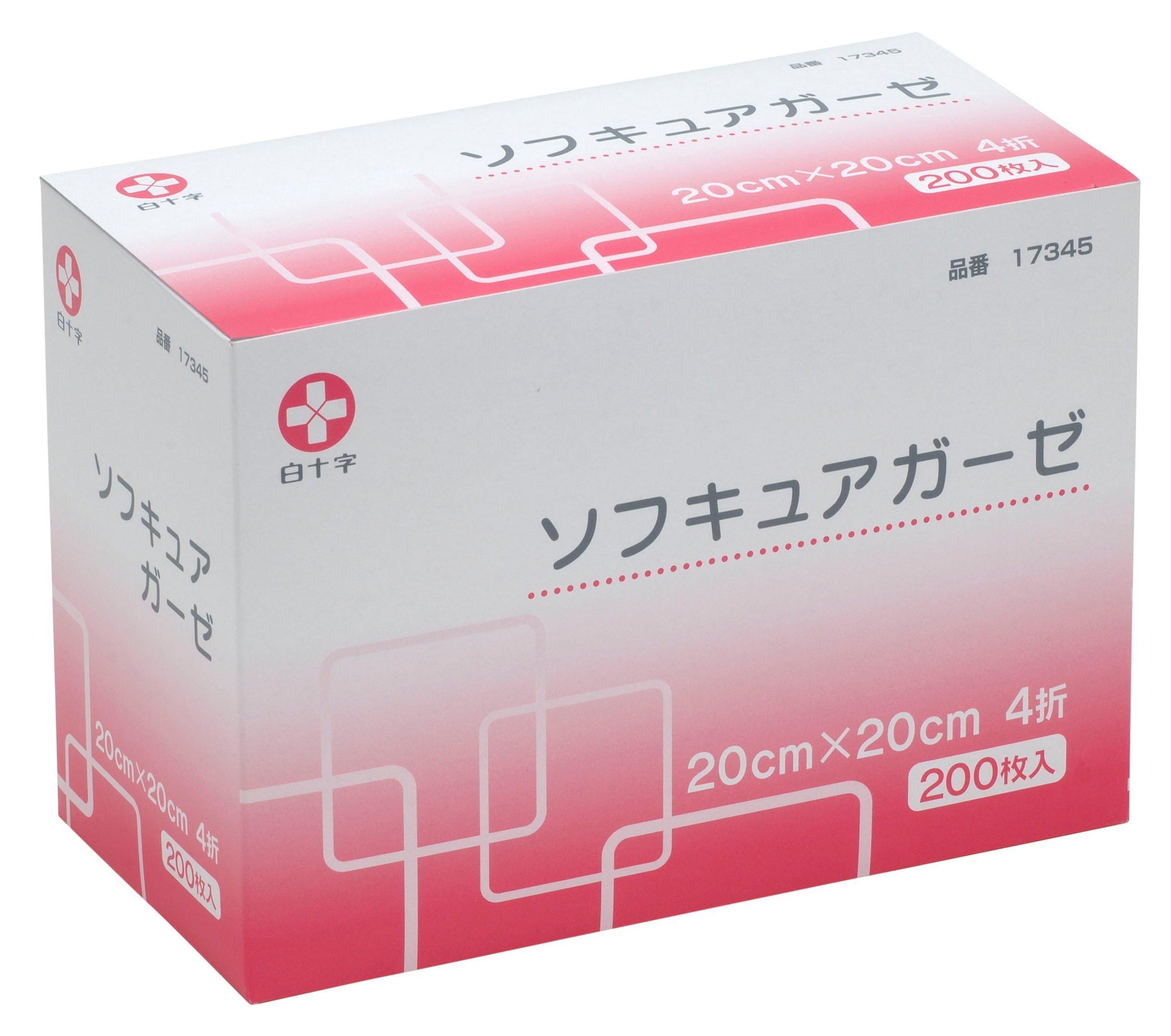 

Hakujuji Softcure Нетканый материал Изготовлено в 200 Общее медицинское изделие Марля, Япония, 20x20см, 4-слойный, Листы, белый